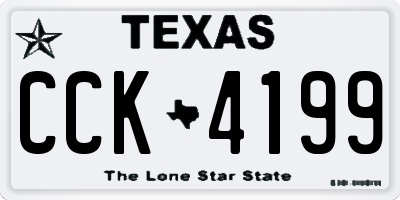 TX license plate CCK4199