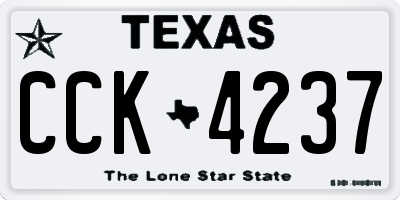 TX license plate CCK4237