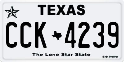 TX license plate CCK4239