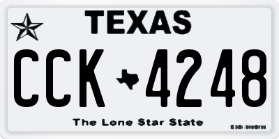 TX license plate CCK4248