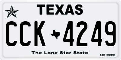 TX license plate CCK4249
