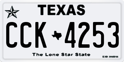 TX license plate CCK4253