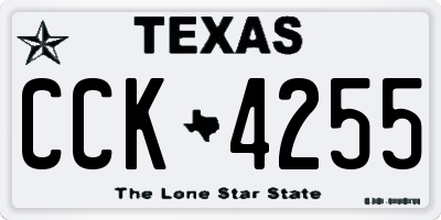TX license plate CCK4255