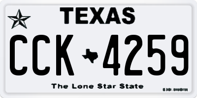 TX license plate CCK4259