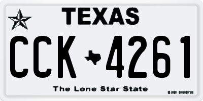 TX license plate CCK4261