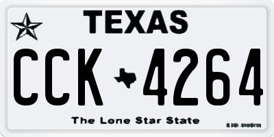 TX license plate CCK4264
