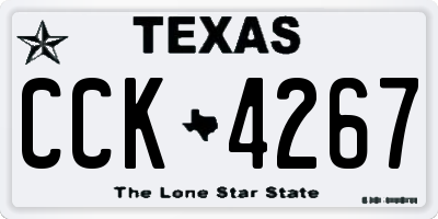TX license plate CCK4267