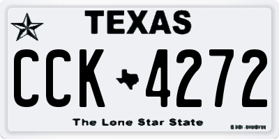 TX license plate CCK4272