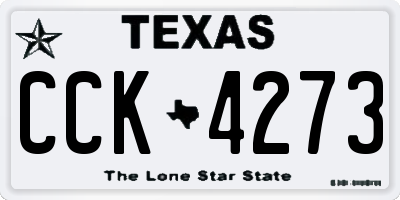 TX license plate CCK4273