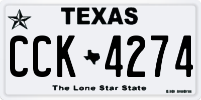 TX license plate CCK4274