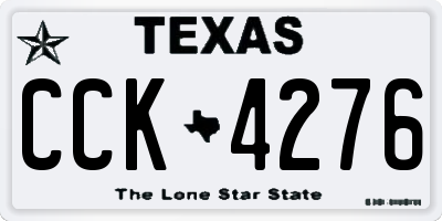 TX license plate CCK4276