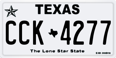 TX license plate CCK4277