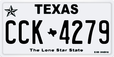 TX license plate CCK4279