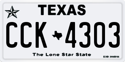 TX license plate CCK4303