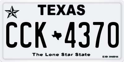 TX license plate CCK4370