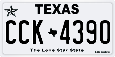 TX license plate CCK4390