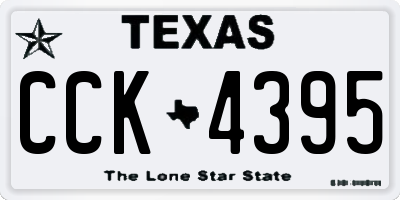 TX license plate CCK4395