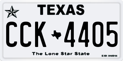 TX license plate CCK4405