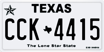 TX license plate CCK4415