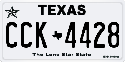 TX license plate CCK4428