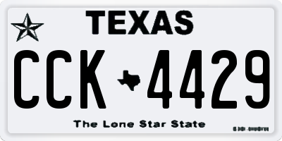 TX license plate CCK4429
