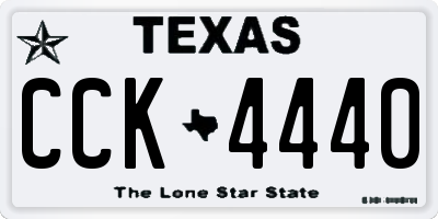 TX license plate CCK4440