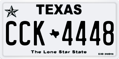 TX license plate CCK4448