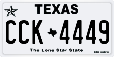 TX license plate CCK4449