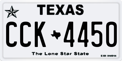 TX license plate CCK4450