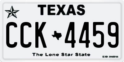 TX license plate CCK4459