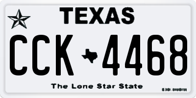 TX license plate CCK4468