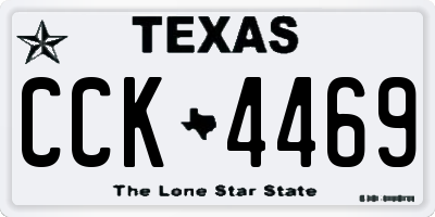 TX license plate CCK4469