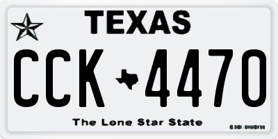 TX license plate CCK4470