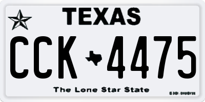 TX license plate CCK4475