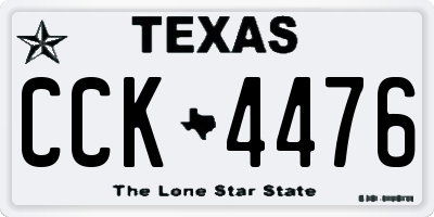 TX license plate CCK4476