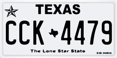 TX license plate CCK4479
