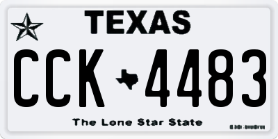 TX license plate CCK4483
