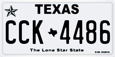 TX license plate CCK4486