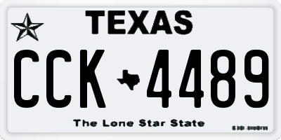 TX license plate CCK4489