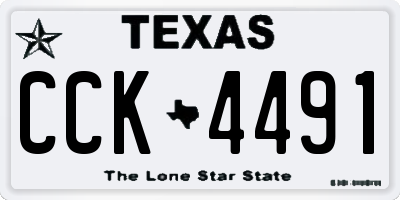 TX license plate CCK4491