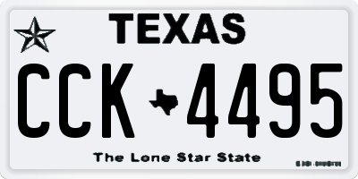 TX license plate CCK4495