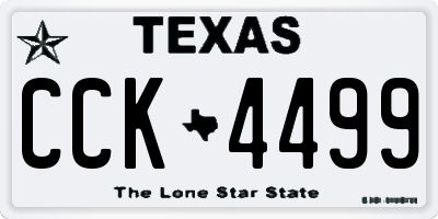 TX license plate CCK4499