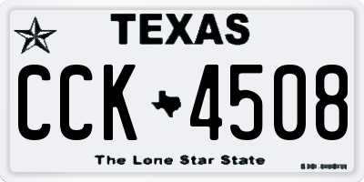 TX license plate CCK4508