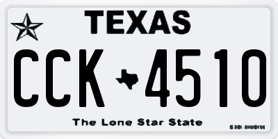 TX license plate CCK4510