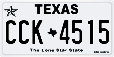 TX license plate CCK4515