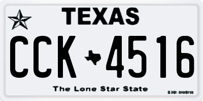 TX license plate CCK4516