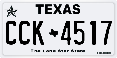 TX license plate CCK4517