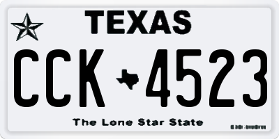 TX license plate CCK4523