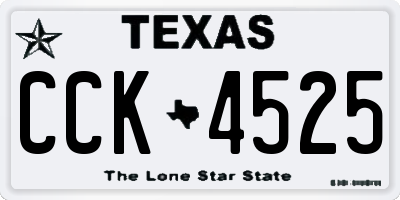 TX license plate CCK4525