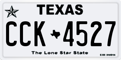 TX license plate CCK4527